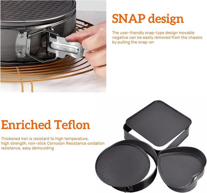 3-Piece Springform Cake Pan Set