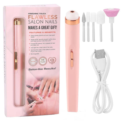 Rechargeable Electric Nail Care Kit – 6-in-1 Manicure & Pedicure