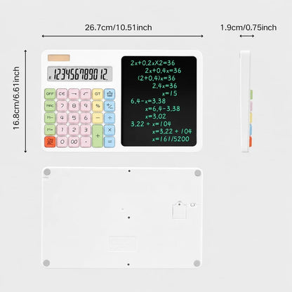 Solar Calculator Writing Tablet