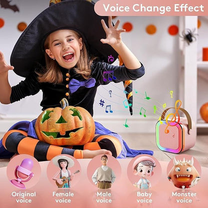 Portable Karaoke Speaker with 2 Wireless Microphones