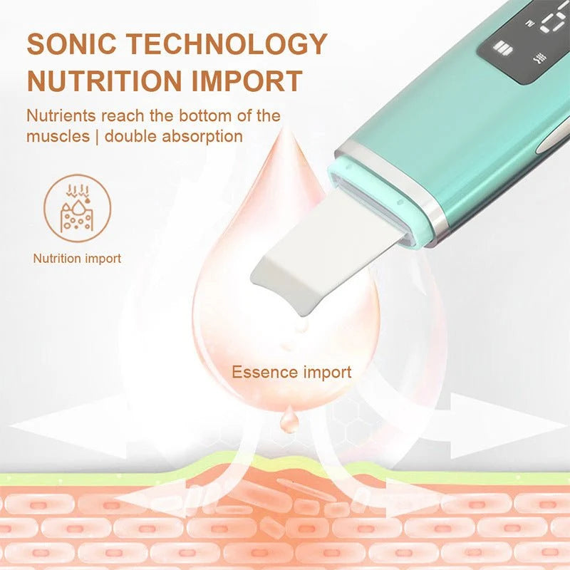 Ultrasonic Vibration Blackhead Remover Deep Cleansing Face Scrubber Pore Cleaner Lifting Machine
